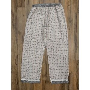Monsoon 100% Silk Pajama Pants Women Small UK 10 EU 38 Floral Elastic Waist Slee